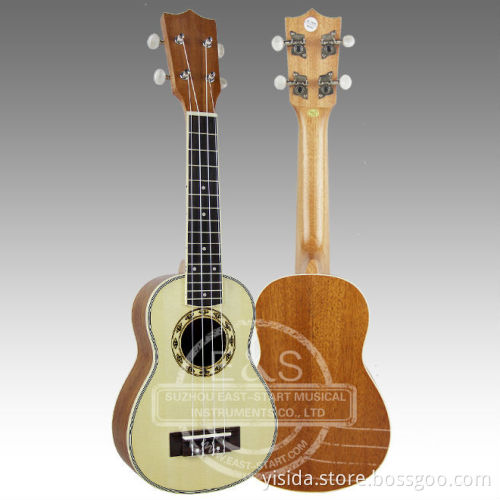 Arched Back 21'' Solid Top Soprano Ukulele